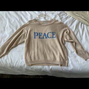 Anthropologie PEACE cashmere sweater